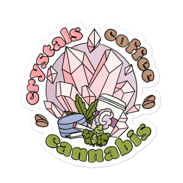 CRYSTALS COFFEE CANNABIS sticker
