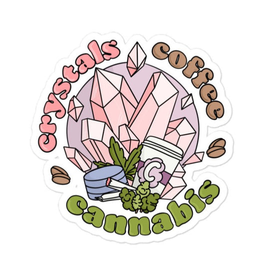 CRYSTALS COFFEE CANNABIS sticker