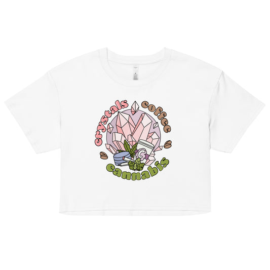 CRYSTALS COFFEE CANNABIS crop top